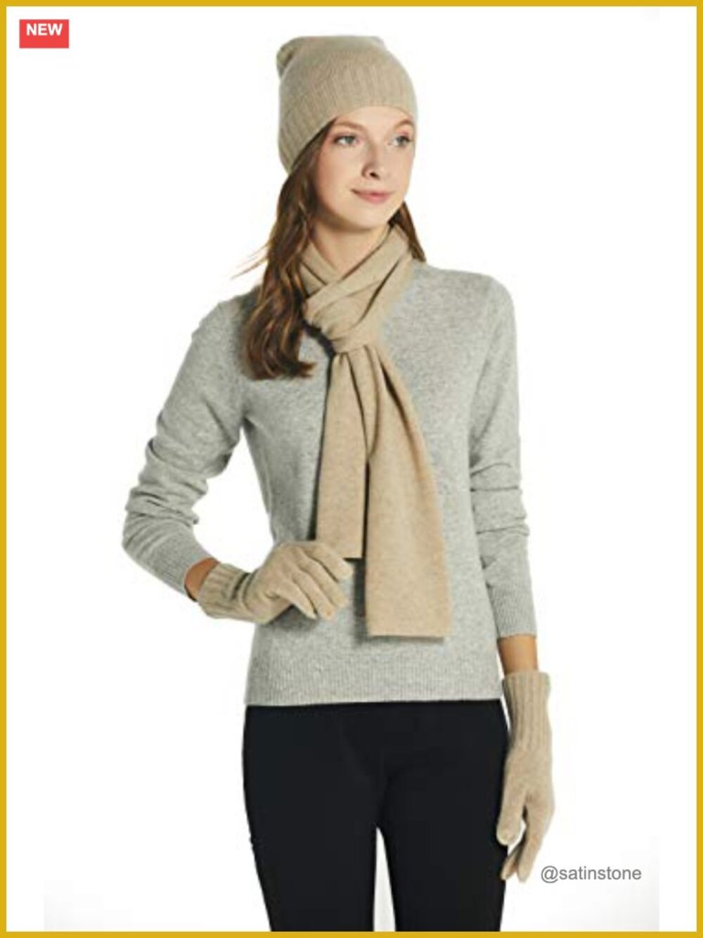 100% Cashmere Winter Scarf Wrap for Women, Lightweight & Warm, Gift Ready